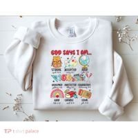 God Says I Am 100 Days Of School Sweatshirt thumb 2