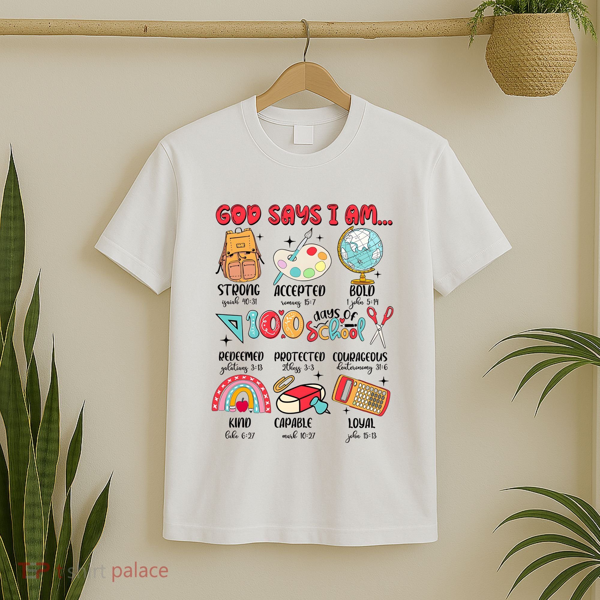 God Says I Am 100 Days Of School T-Shirt