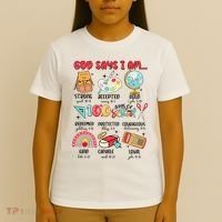 God Says I Am 100 Days Of School T-Shirt thumb 4