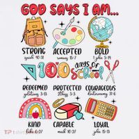 God Says I Am 100 Days Of School Women's Hoodie thumb 2