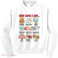 God Says I Am 100 Days Of School Kids Sweatshirt thumb 0
