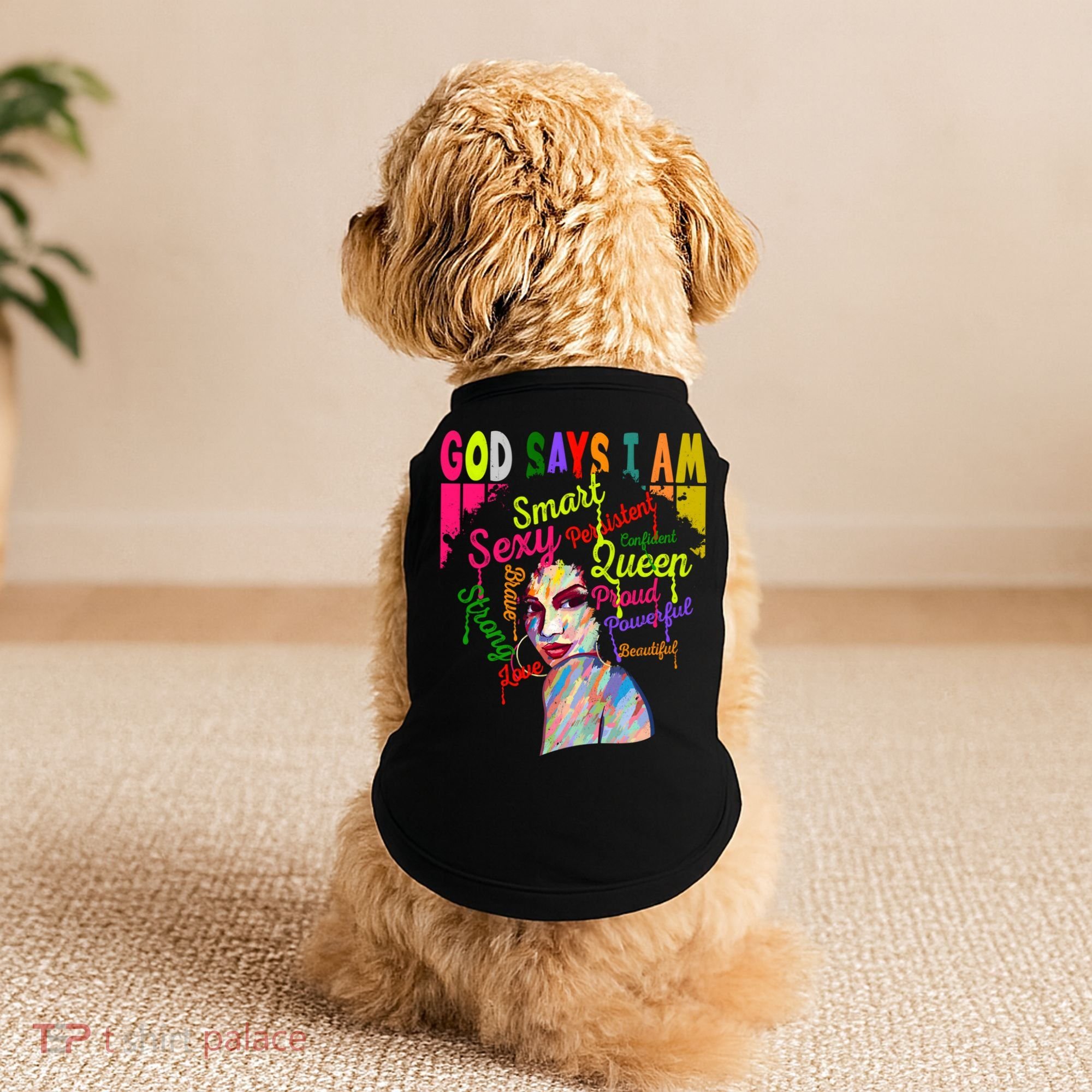 God Says I Am Juneteenth Black Black History Month Blm Funny Gift Doggie Tank