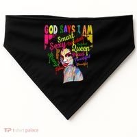 God Says I Am Juneteenth Black Black History Month Blm Funny Gift USA-Made Doggie Bandana thumb 0
