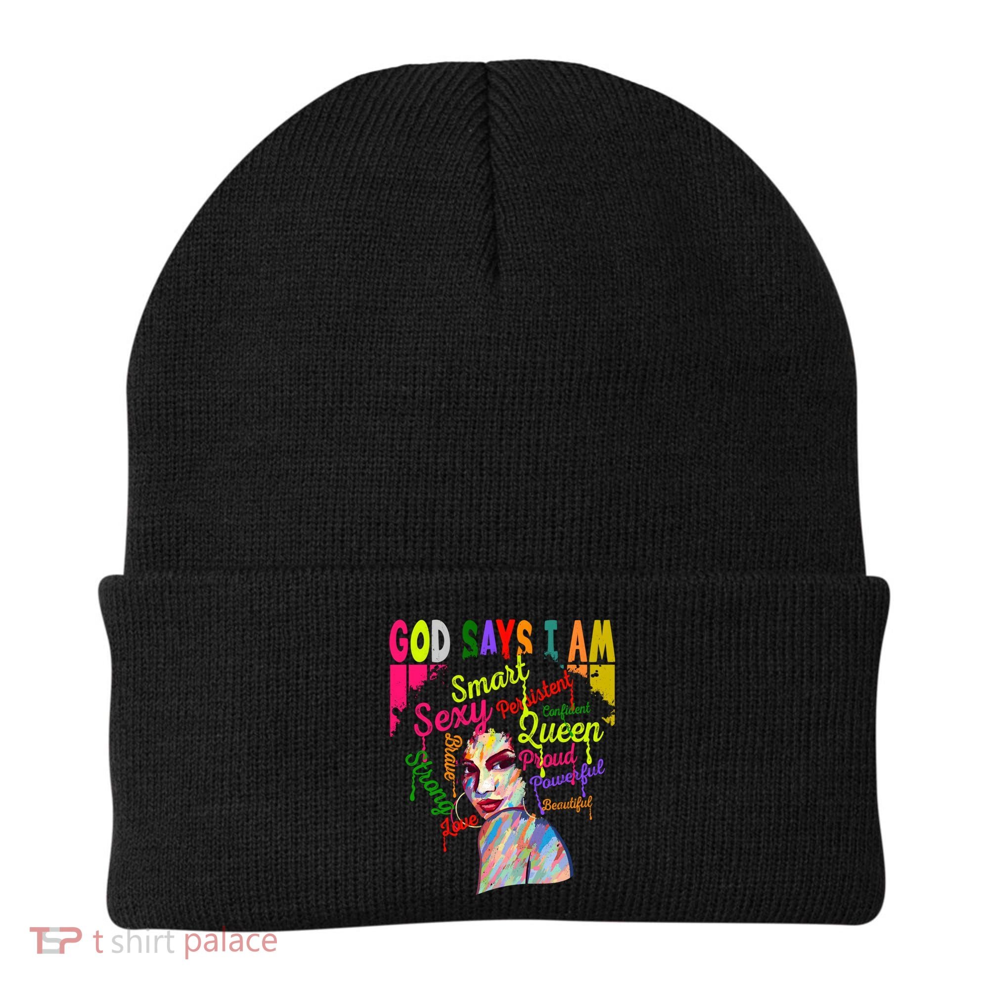 God Says I Am Juneteenth Black Black History Month Blm Funny Gift Beanie