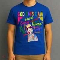 God Says I Am Juneteenth Black Black History Month Blm Funny Gift T-Shirt thumb 3