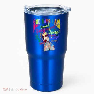 God Says I Am Juneteenth Black Black History Month Blm Funny Gift Tumbler