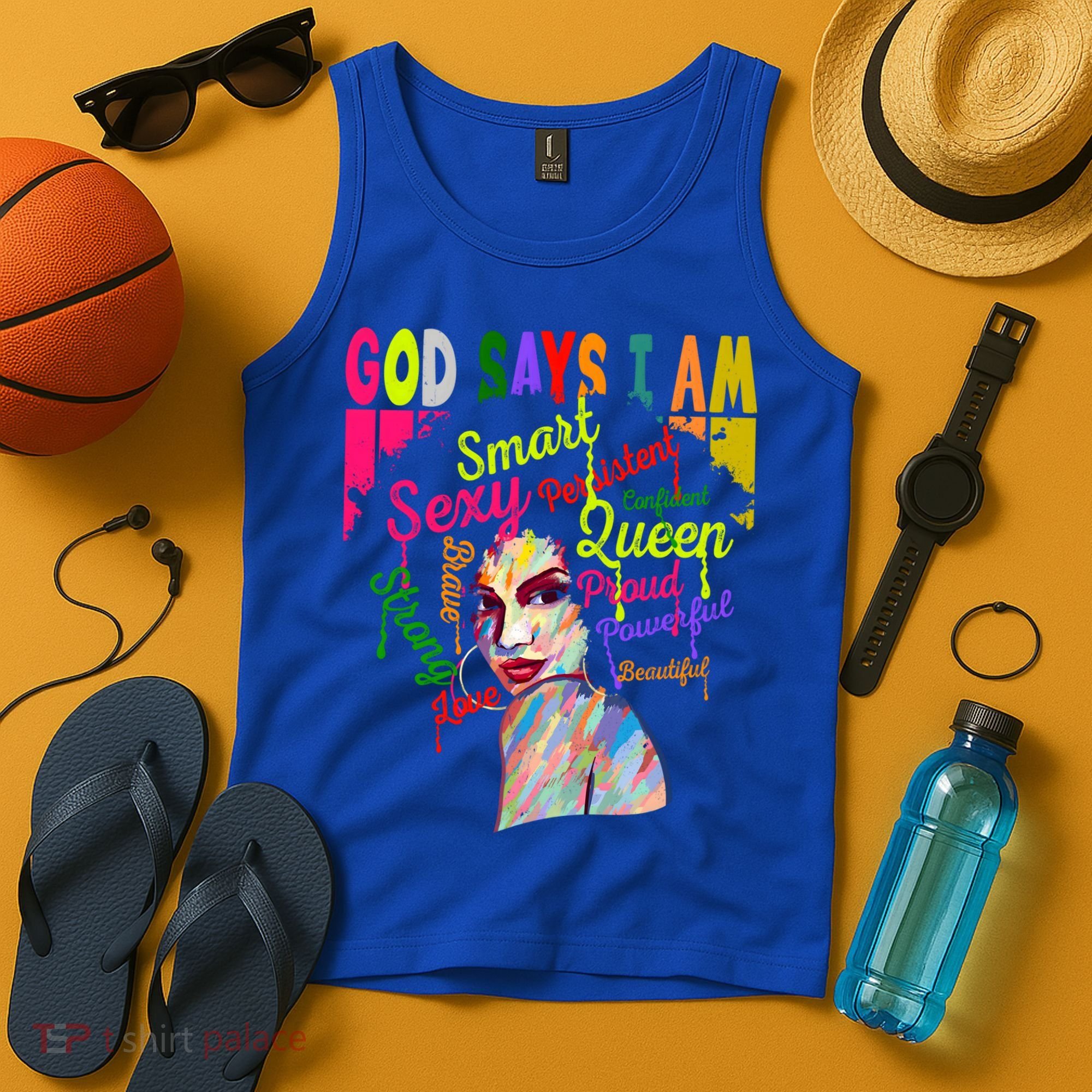 God Says I Am Juneteenth Black Black History Month Blm Funny Gift Tank Top