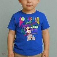 God Says I Am Juneteenth Black Black History Month Blm Funny Gift Toddler T-Shirt thumb 2