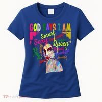 God Says I Am Juneteenth Black Black History Month Blm Funny Gift Women's T-Shirt thumb 0