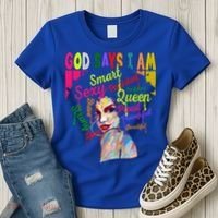 God Says I Am Juneteenth Black Black History Month Blm Funny Gift Women's T-Shirt thumb 3