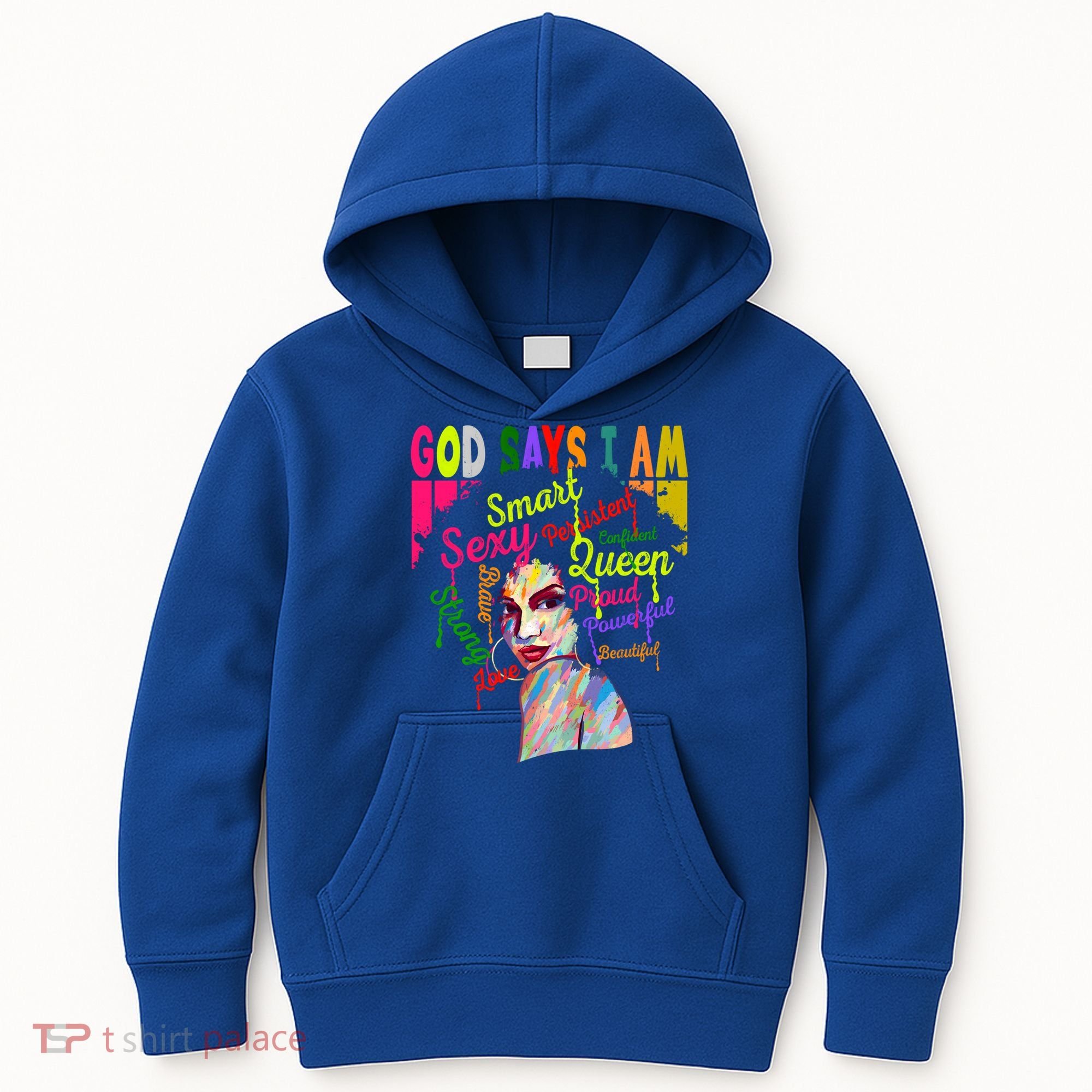 God Says I Am Juneteenth Black Black History Month Blm Funny Gift Kids Hoodie