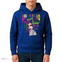 God Says I Am Juneteenth Black Black History Month Blm Funny Gift Kids Hoodie thumb 4