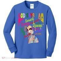 God Says I Am Juneteenth Black Black History Month Blm Funny Gift Kids Long Sleeve Shirt thumb 0
