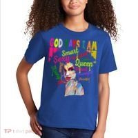 God Says I Am Juneteenth Black Black History Month Blm Funny Gift Kids T-Shirt thumb 2