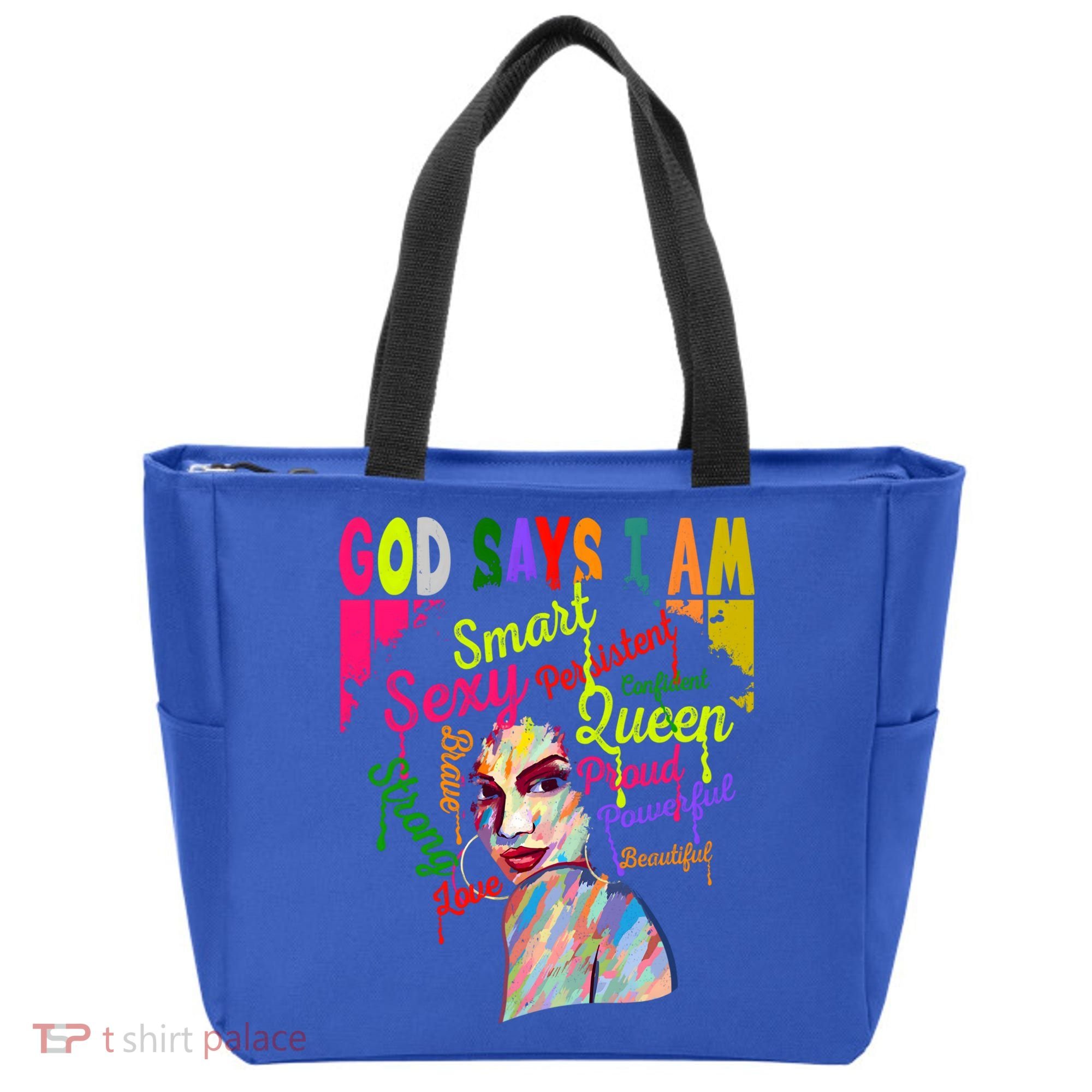 God Says I Am Juneteenth Black Black History Month Blm Funny Gift Tote Bag