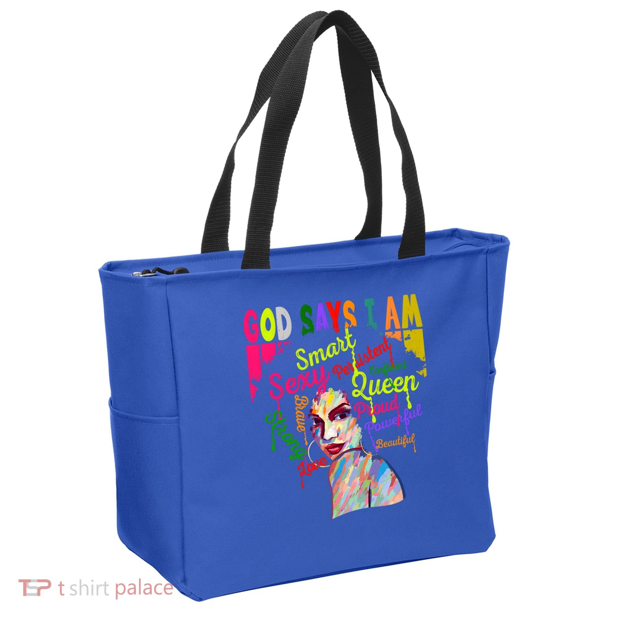 God Says I Am Juneteenth Black Black History Month Blm Funny Gift Tote Bag
