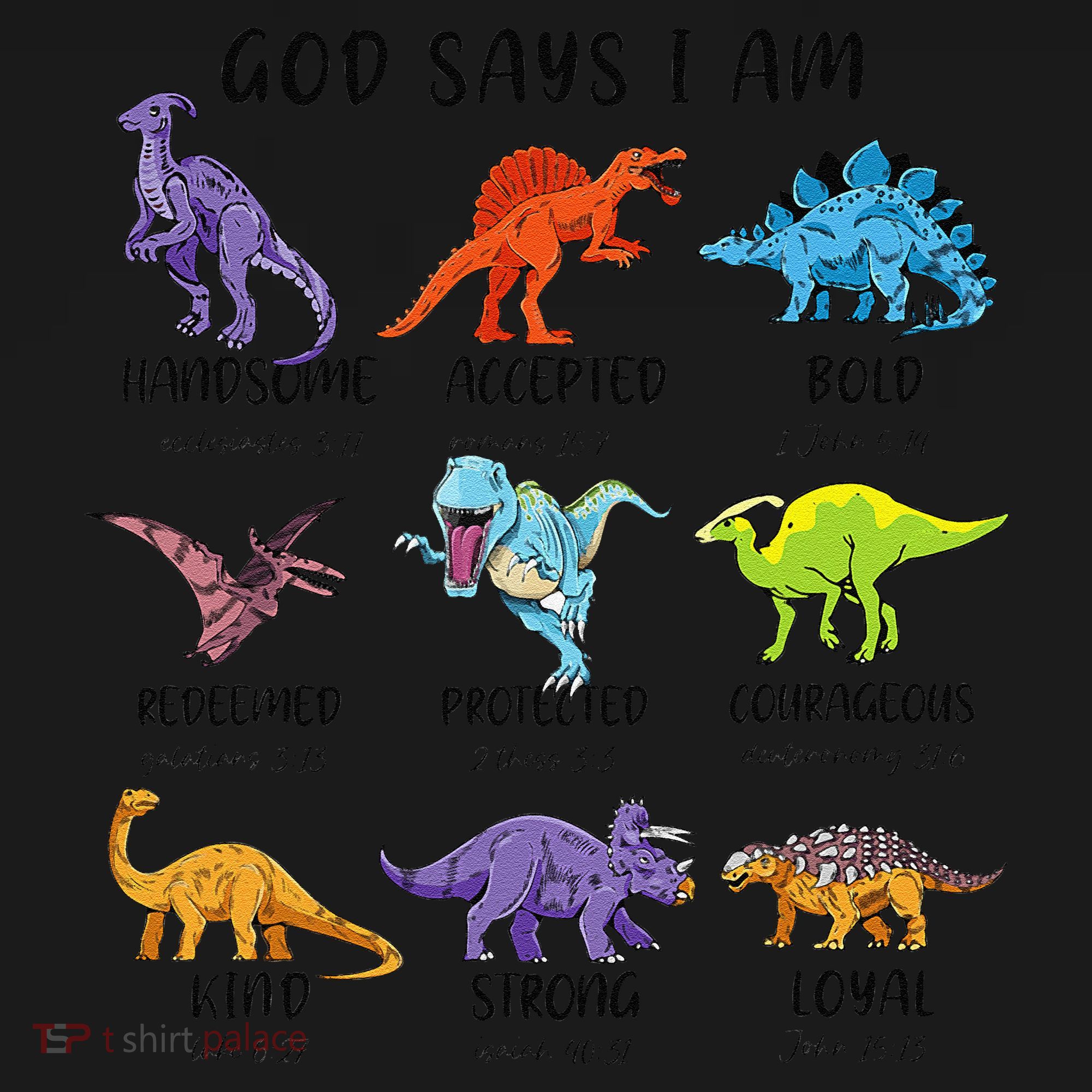 God Says I Am Funny Dinosaur Bible Verse Christian Women's Hoodie