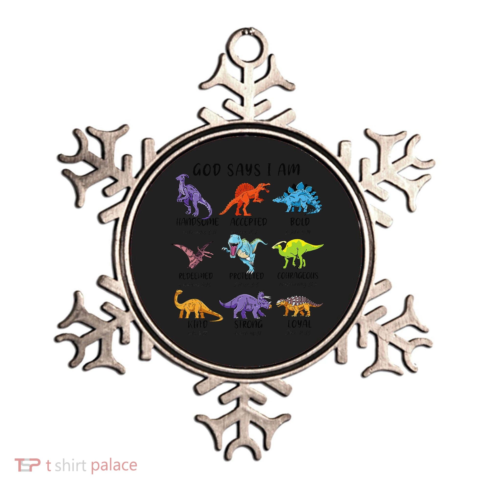 God Says I Am Funny Dinosaur Bible Verse Christian Ornament