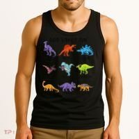 God Says I Am Funny Dinosaur Bible Verse Christian Tank Top thumb 3