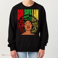 God Says I Am Melanin Black Black History Juneteenth Gift Women's Sweatshirt thumb 0