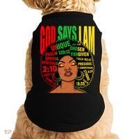 God Says I Am Melanin Black Black History Juneteenth Gift Doggie Tank thumb 0