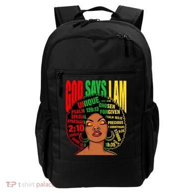 God Says I Am Melanin Black Black History Juneteenth Gift Backpack