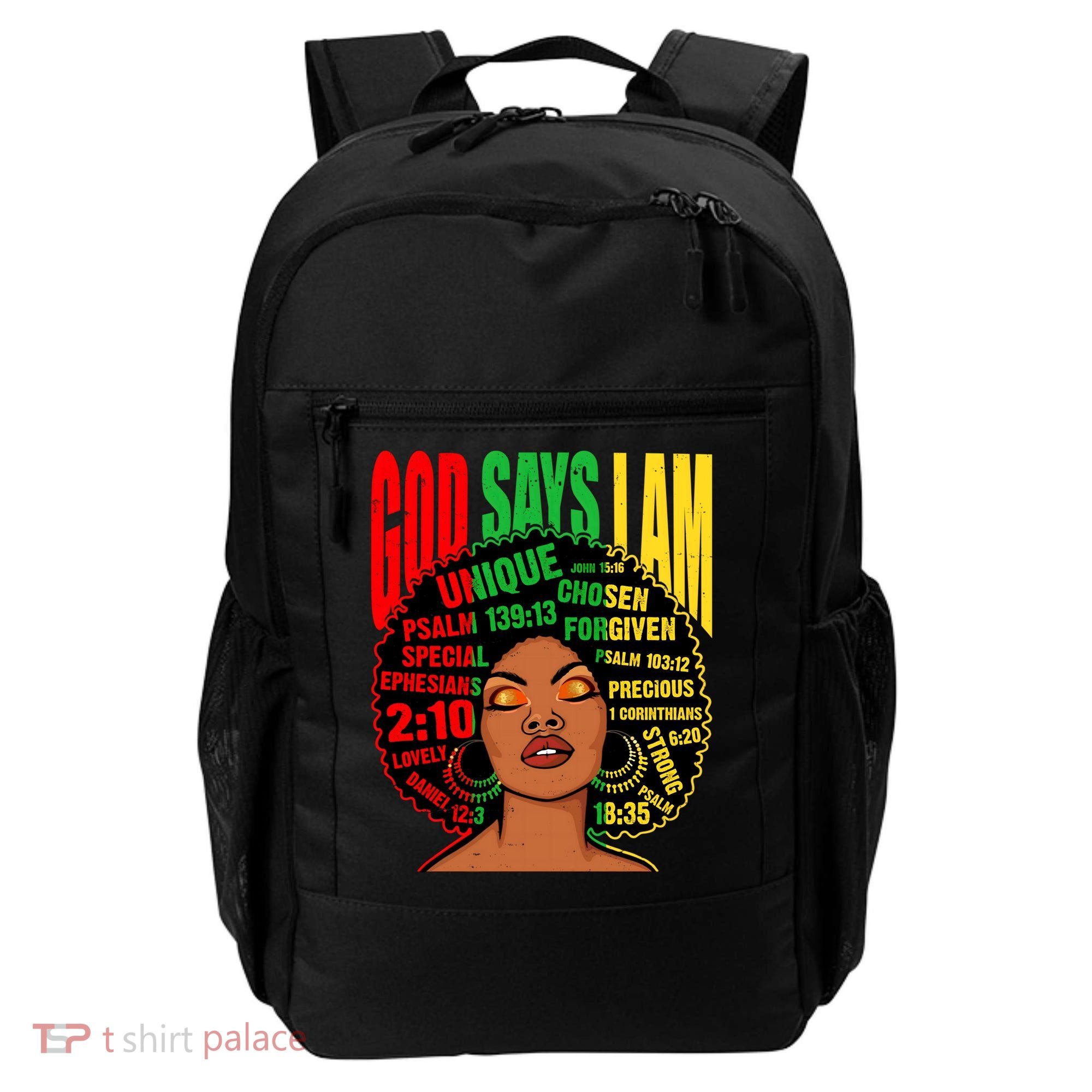 God Says I Am Melanin Black Black History Juneteenth Gift Backpack