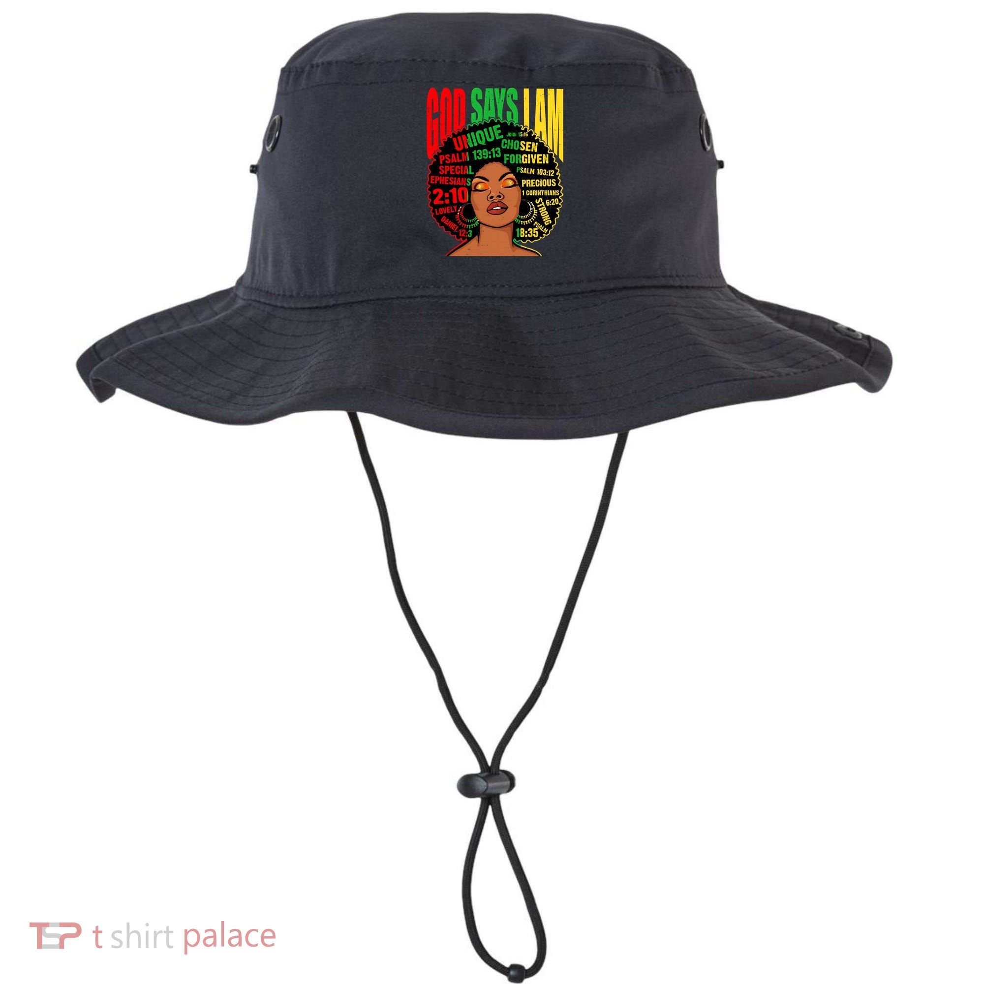 God Says I Am Melanin Black Black History Juneteenth Gift Bucket Hat