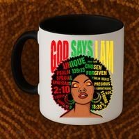 God Says I Am Melanin Black Black History Juneteenth Gift Coffee Mug thumb 2