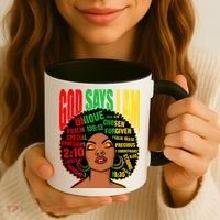 God Says I Am Melanin Black Black History Juneteenth Gift Coffee Mug thumb 3