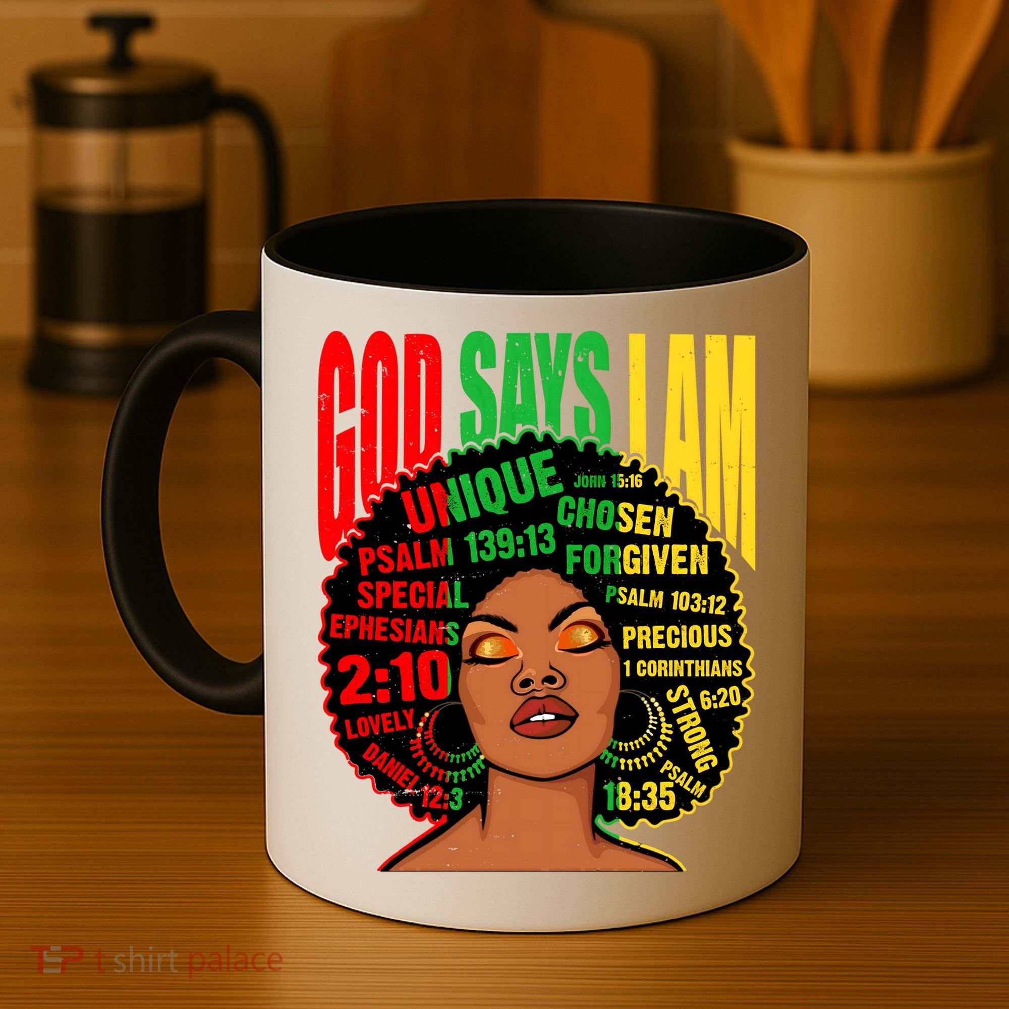 God Says I Am Melanin Black Black History Juneteenth Gift Coffee Mug