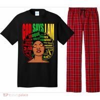 God Says I Am Melanin Black Black History Juneteenth Gift Pajama Set thumb 0