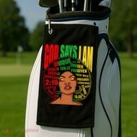 God Says I Am Melanin Black Black History Juneteenth Gift Golf Towel thumb 2