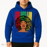 God Says I Am Melanin Black Black History Juneteenth Gift Hoodie thumb 2