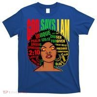 God Says I Am Melanin Black Black History Juneteenth Gift T-Shirt thumb 0