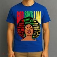 God Says I Am Melanin Black Black History Juneteenth Gift T-Shirt thumb 3