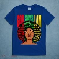 God Says I Am Melanin Black Black History Juneteenth Gift T-Shirt thumb 5