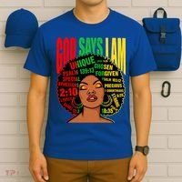 God Says I Am Melanin Black Black History Juneteenth Gift T-Shirt thumb 6
