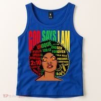 God Says I Am Melanin Black Black History Juneteenth Gift Tank Top thumb 2