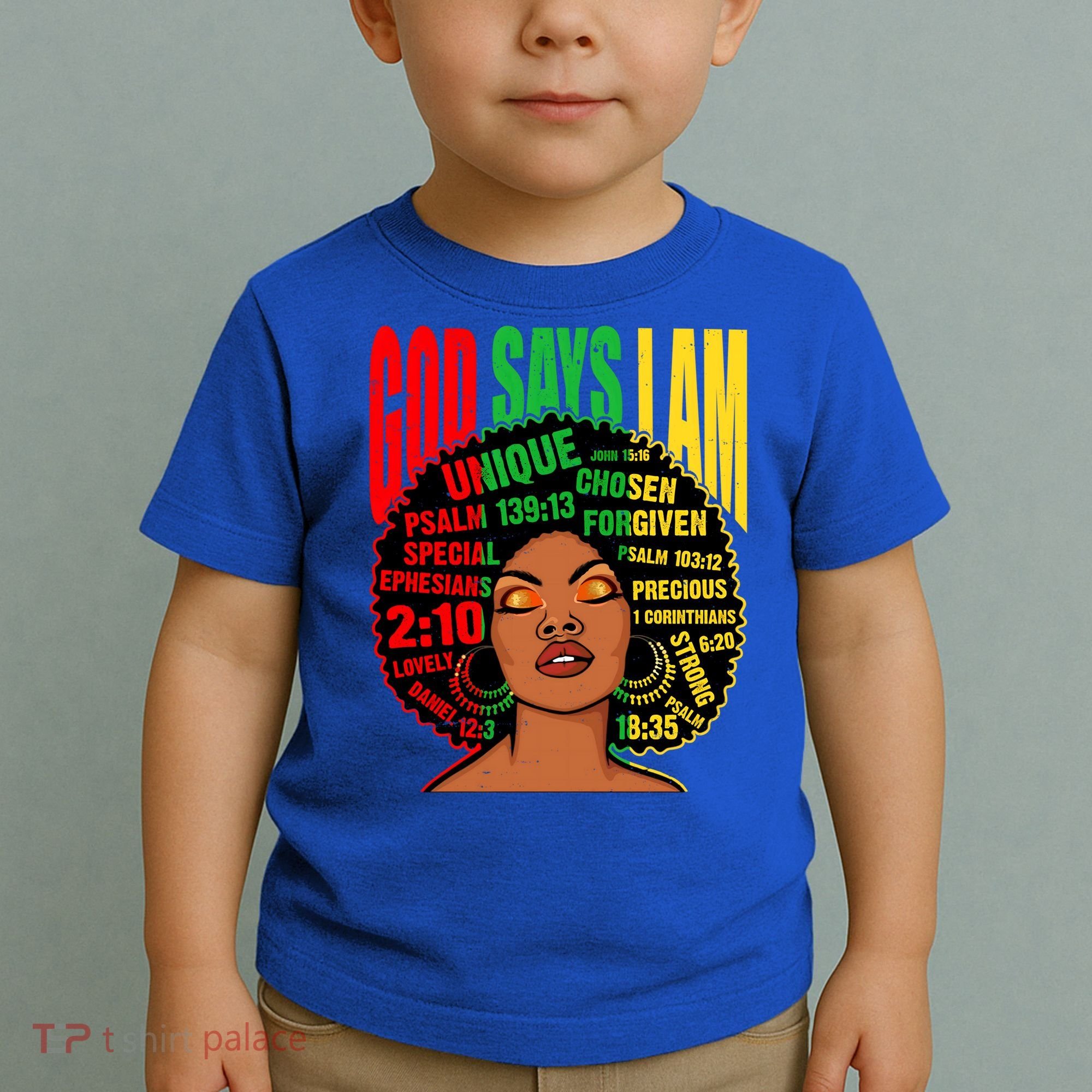 God Says I Am Melanin Black Black History Juneteenth Gift Toddler T-Shirt