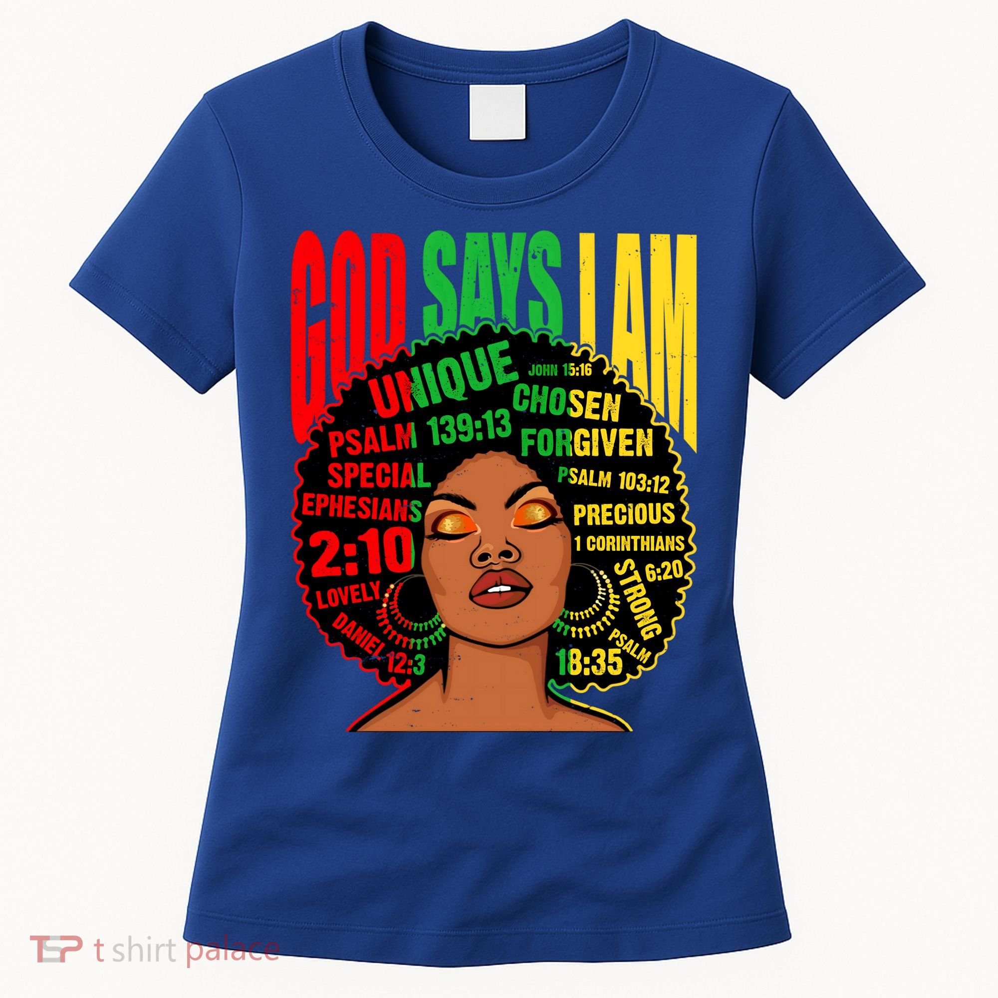 God Says I Am Melanin Black Black History Juneteenth Gift Women's T-Shirt
