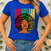 God Says I Am Melanin Black Black History Juneteenth Gift Women's T-Shirt thumb 2
