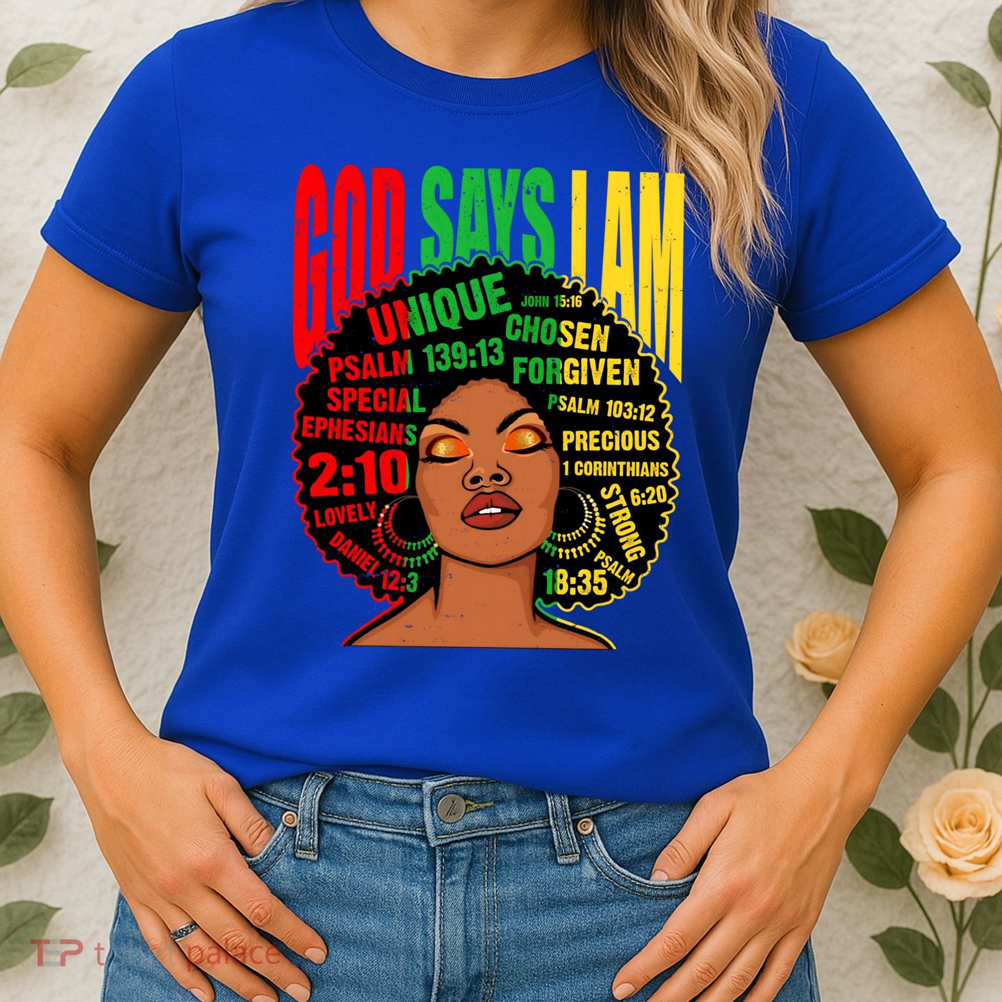 God Says I Am Melanin Black Black History Juneteenth Gift Women's T-Shirt