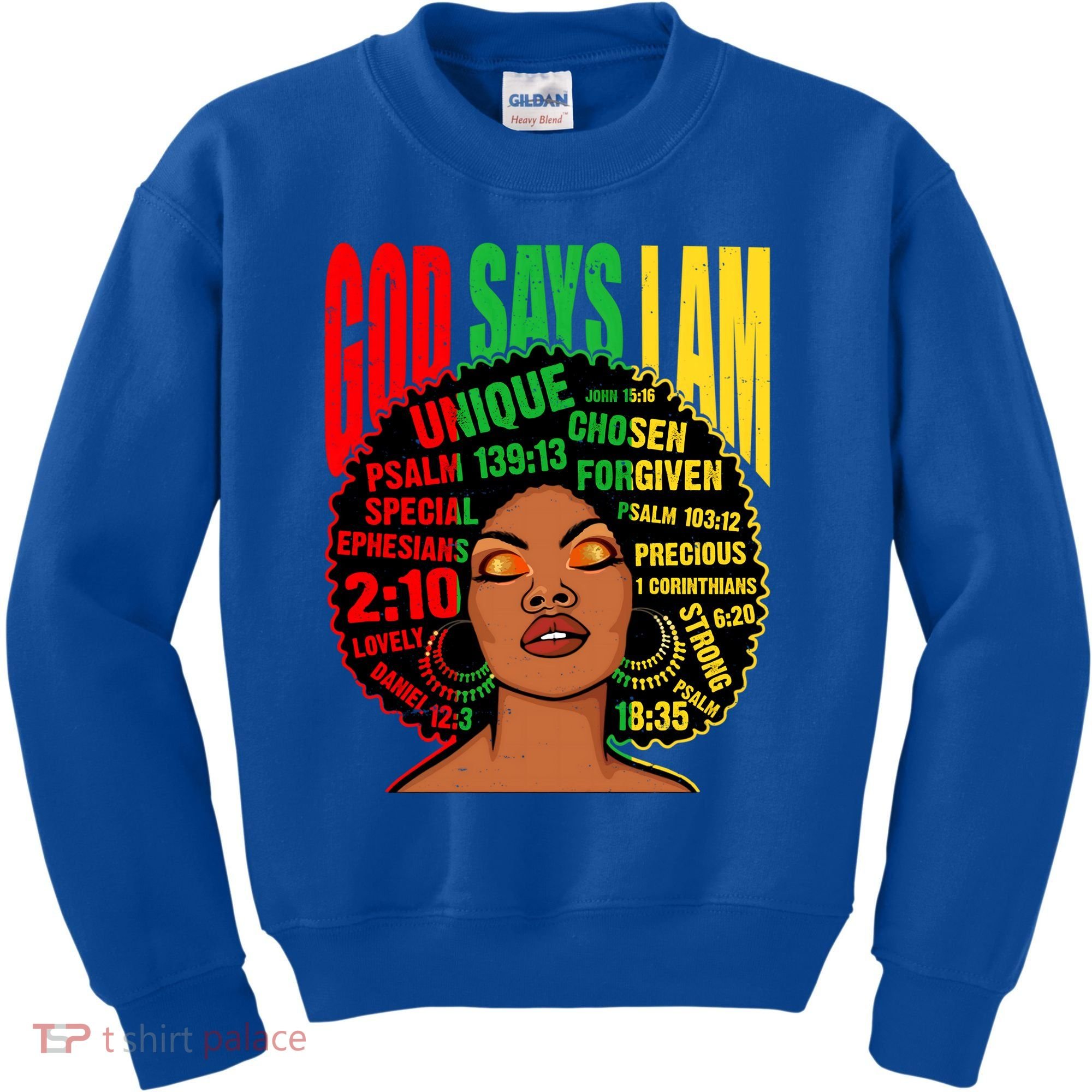 God Says I Am Melanin Black Black History Juneteenth Gift Kids Sweatshirt