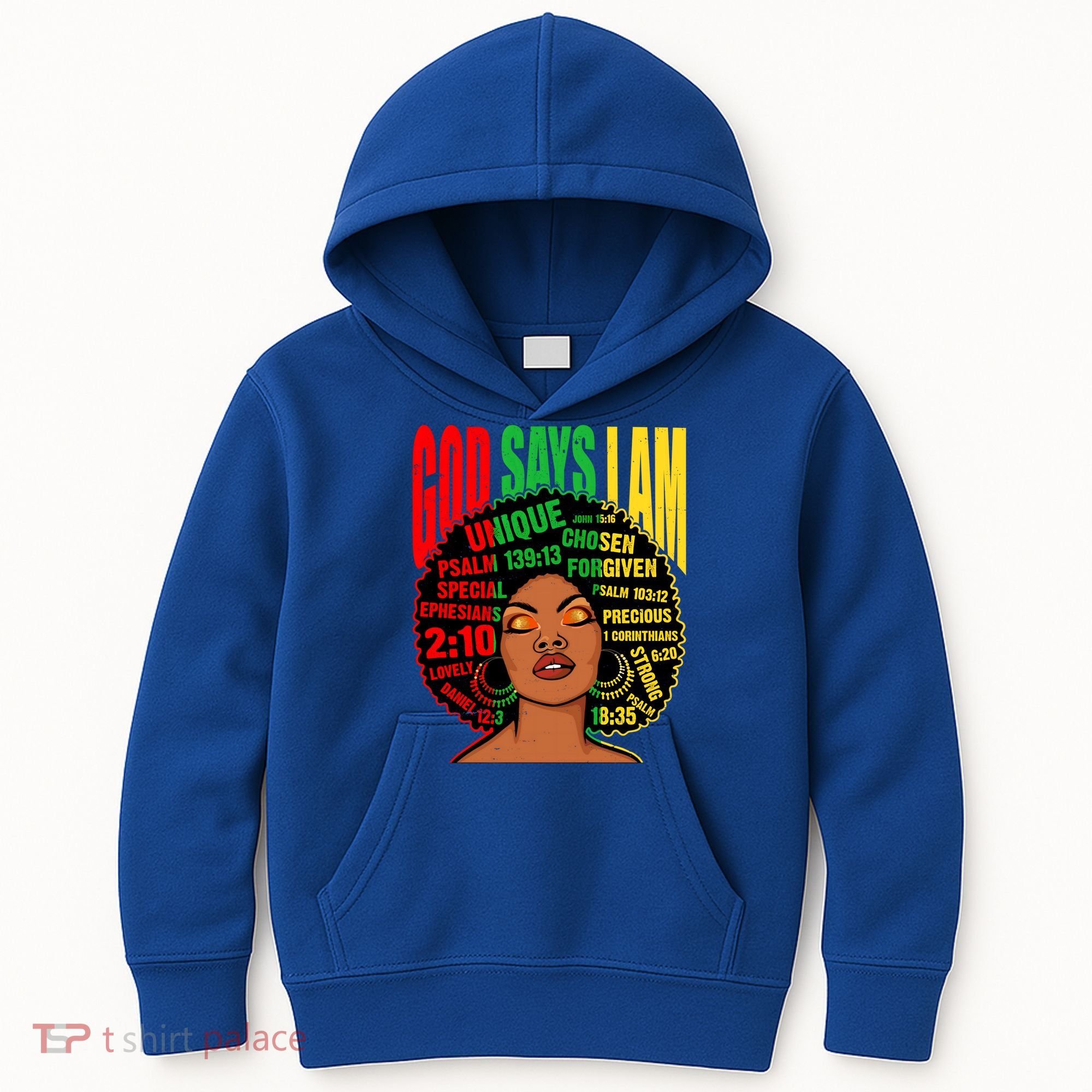 God Says I Am Melanin Black Black History Juneteenth Gift Kids Hoodie