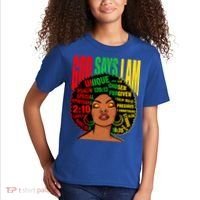 God Says I Am Melanin Black Black History Juneteenth Gift Kids T-Shirt thumb 2