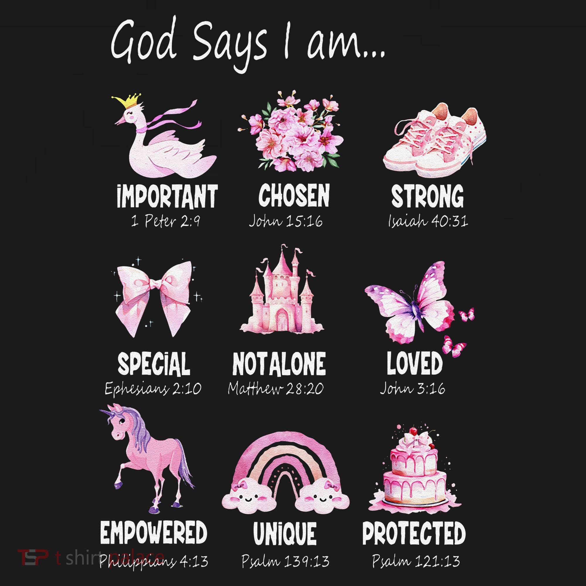 God Says I Am Princess Lovers Bible Christian Backpack