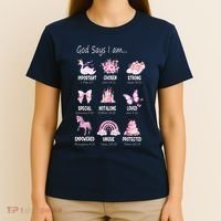 God Says I Am Princess Lovers Bible Christian T-Shirt thumb 4