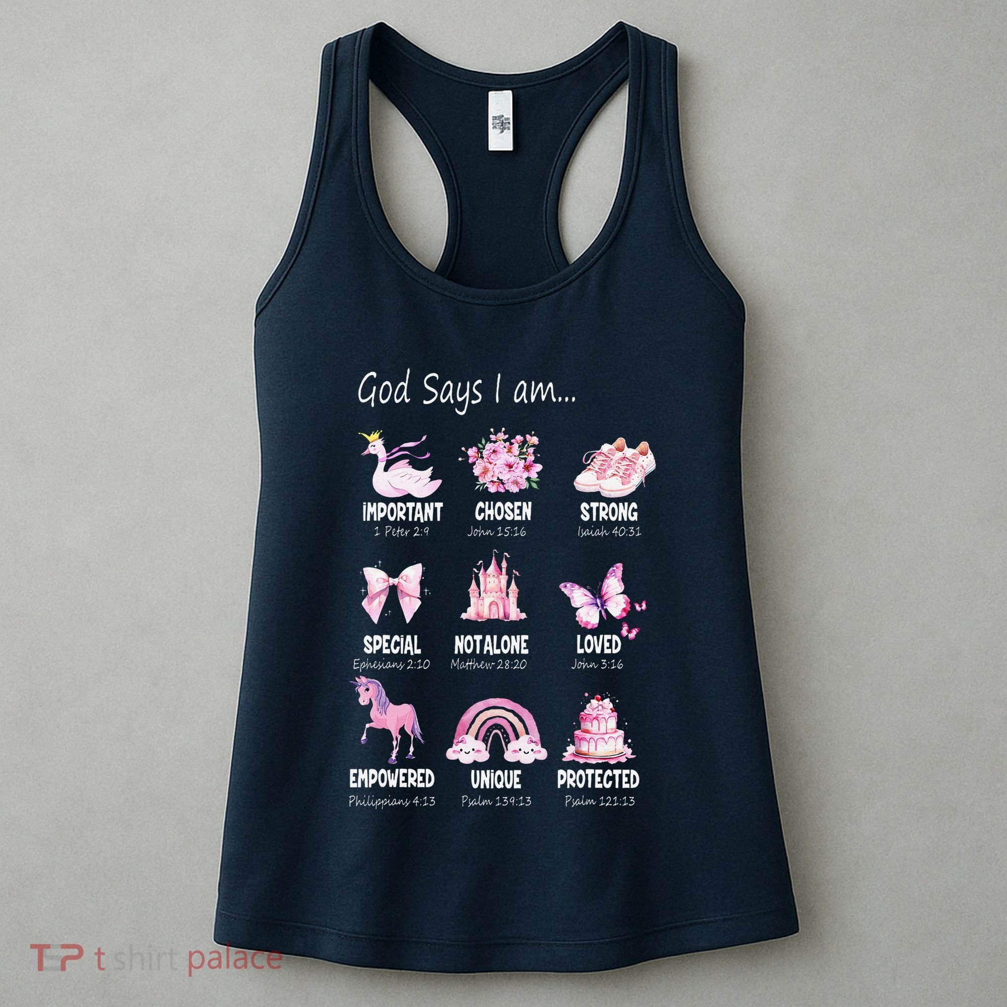 God Says I Am Princess Lovers Bible Christian Women's Tank Top