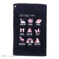 God Says I Am Princess Lovers Bible Christian Golf Towel thumb 0